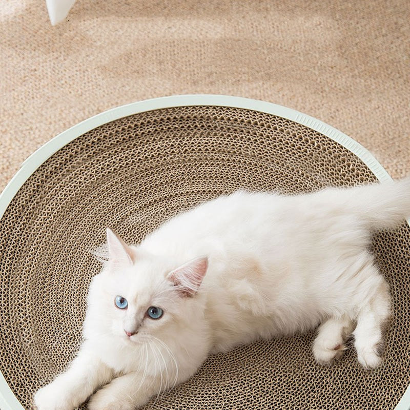 Crumb-Free Bowl-Shaped Cat Scratcher Bed