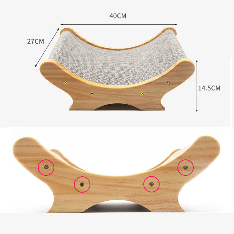 U-Shaped Corrugated Paper Cat Scratcher Bed