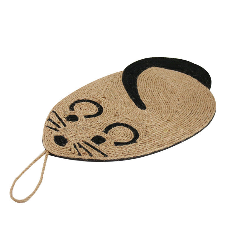 Mouse-Shaped Sisal Cat Scratching Board Pad