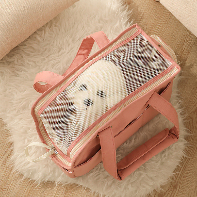 Pure Cotton Large Capacity Pet Carrier Tote Bag