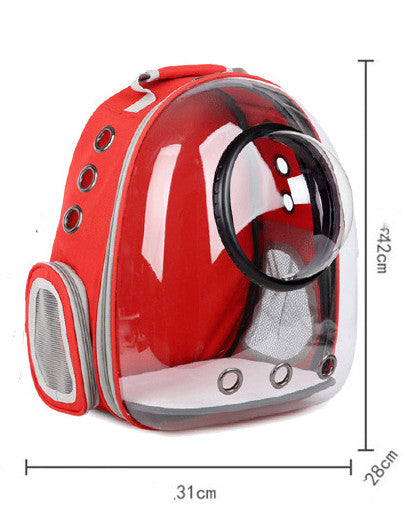 Full Transparent Space Capsule Cat Backpack Bag
