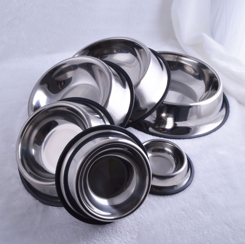 Classic Stainless Steel Pet Food Water Bowl
