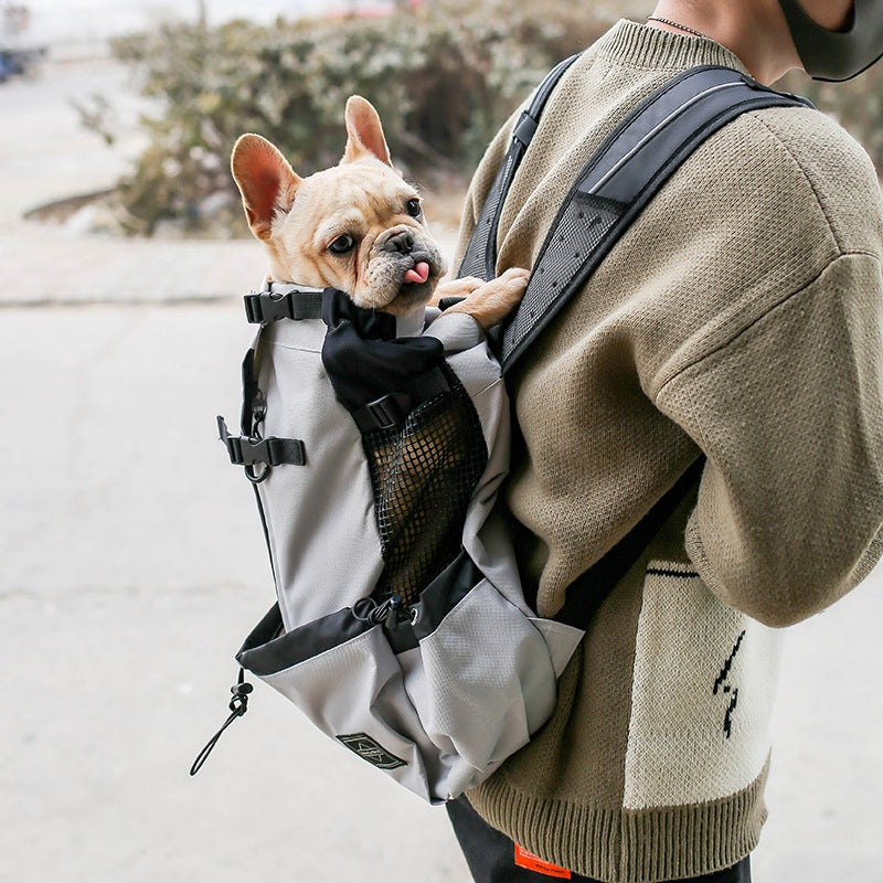 Double Shoulder Portable Outdoor Dog Backpack Bag