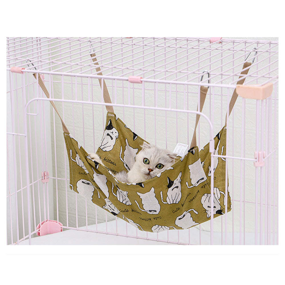 Breathable Cotton Linen Hanging Cat Hammock