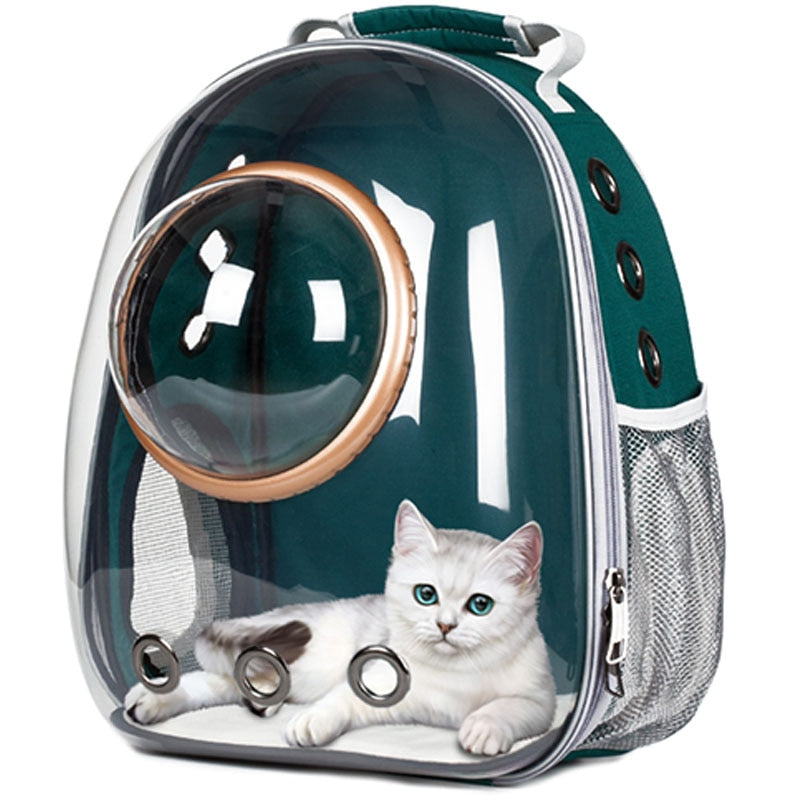 Full Transparent Space Capsule Cat Backpack Bag