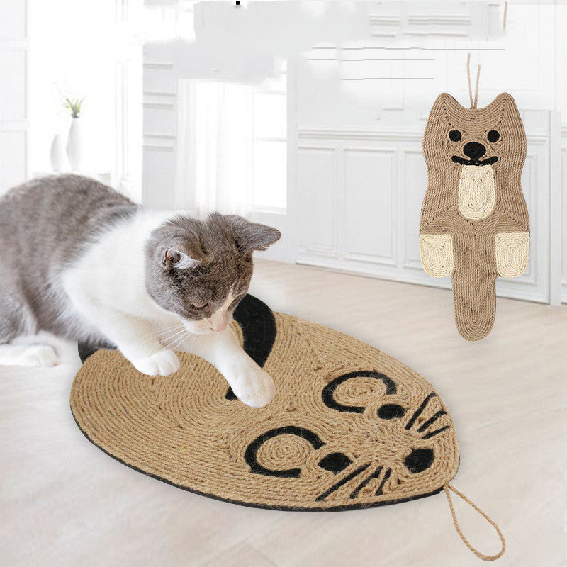 Mouse-Shaped Sisal Cat Scratching Board Pad