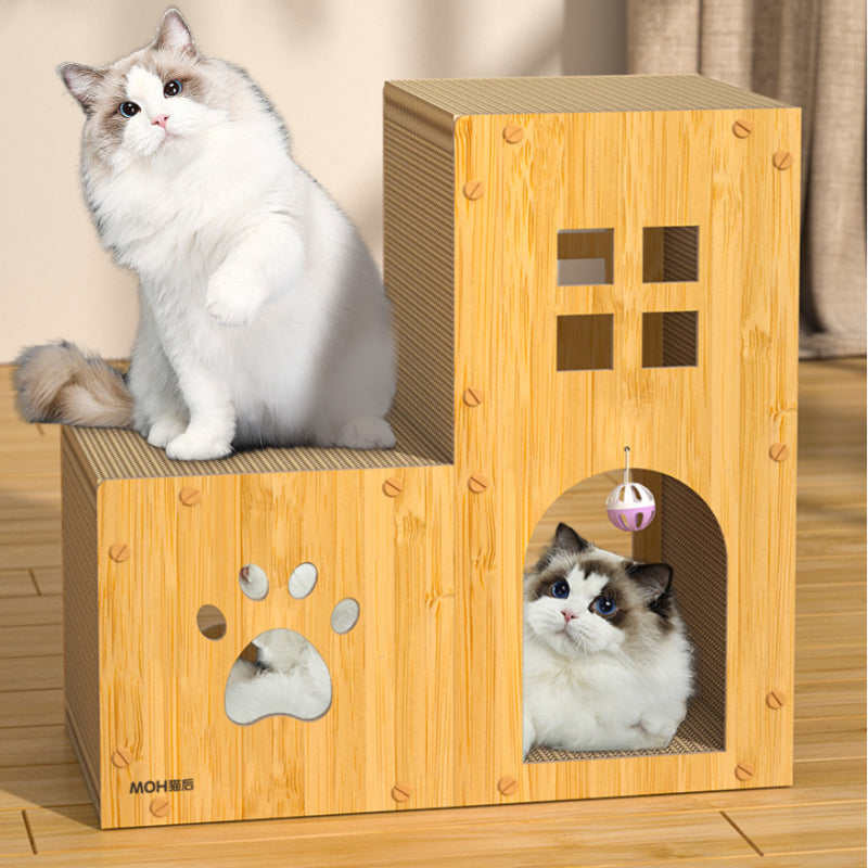 Multifunctional Corrugated Paper Cat Nest Bed