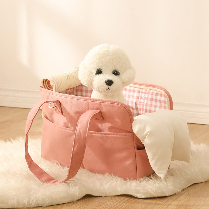 Pure Cotton Large Capacity Pet Carrier Tote Bag